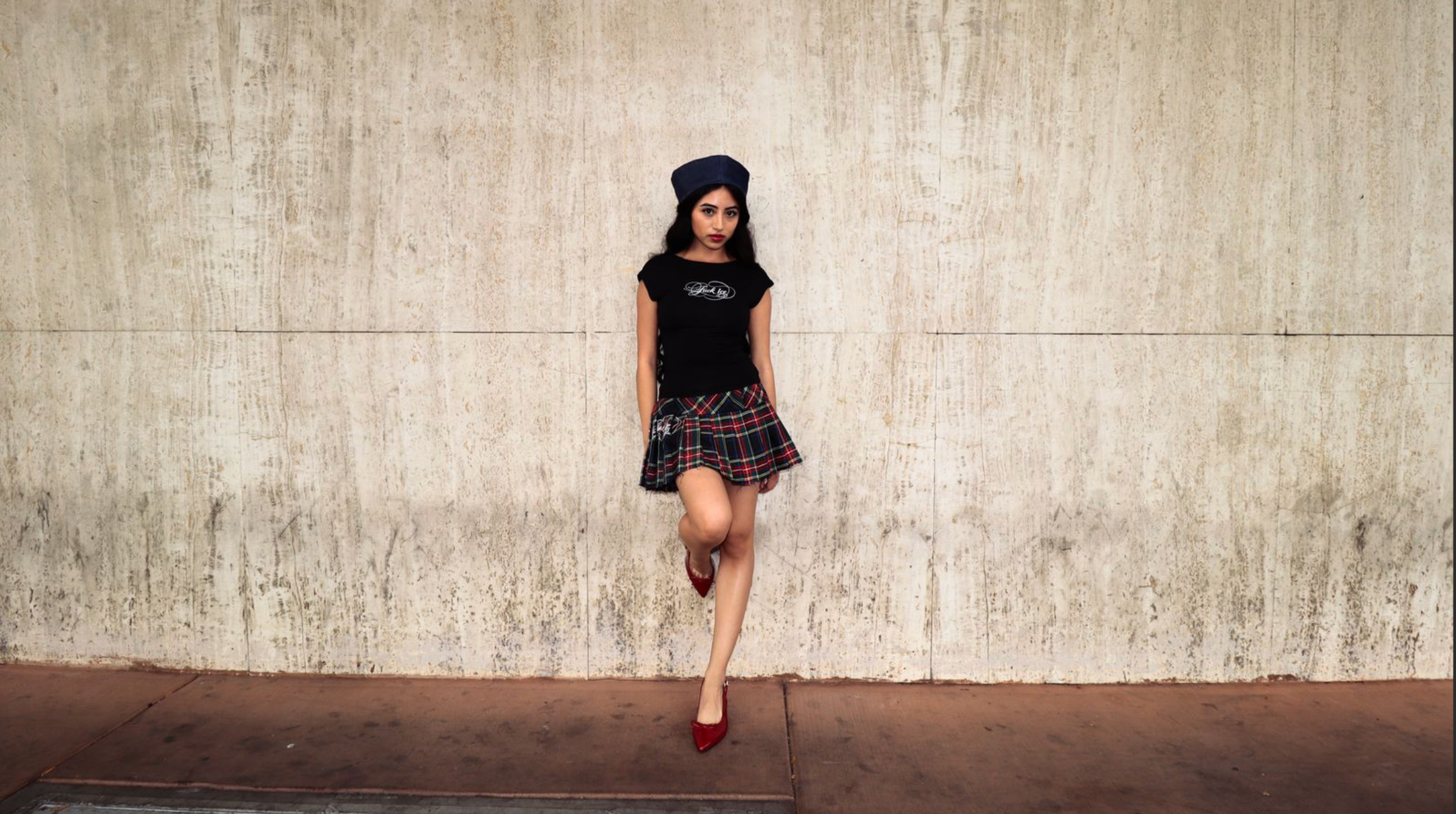 Plaid Pleated Skirt